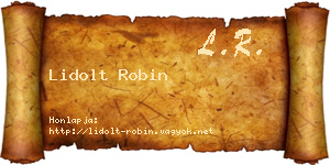 Lidolt Robin névjegykártya
